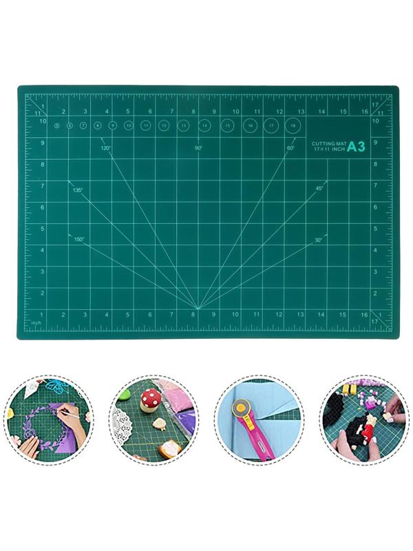 Мат для резки, трёхслойный, 45 × 30 см, А3, цвет зелёный