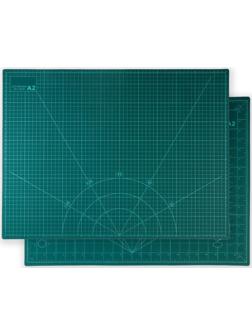 Мат для резки, трёхслойный, 60 × 45 см, А2, цвет зелёный