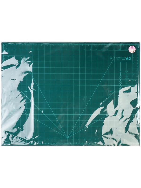 Мат для резки, трёхслойный, 60 × 45 см, А2, цвет зелёный