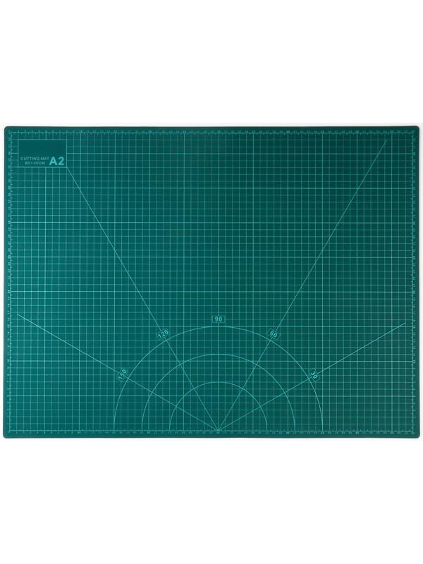 Мат для резки, трёхслойный, 60 × 45 см, А2, цвет зелёный