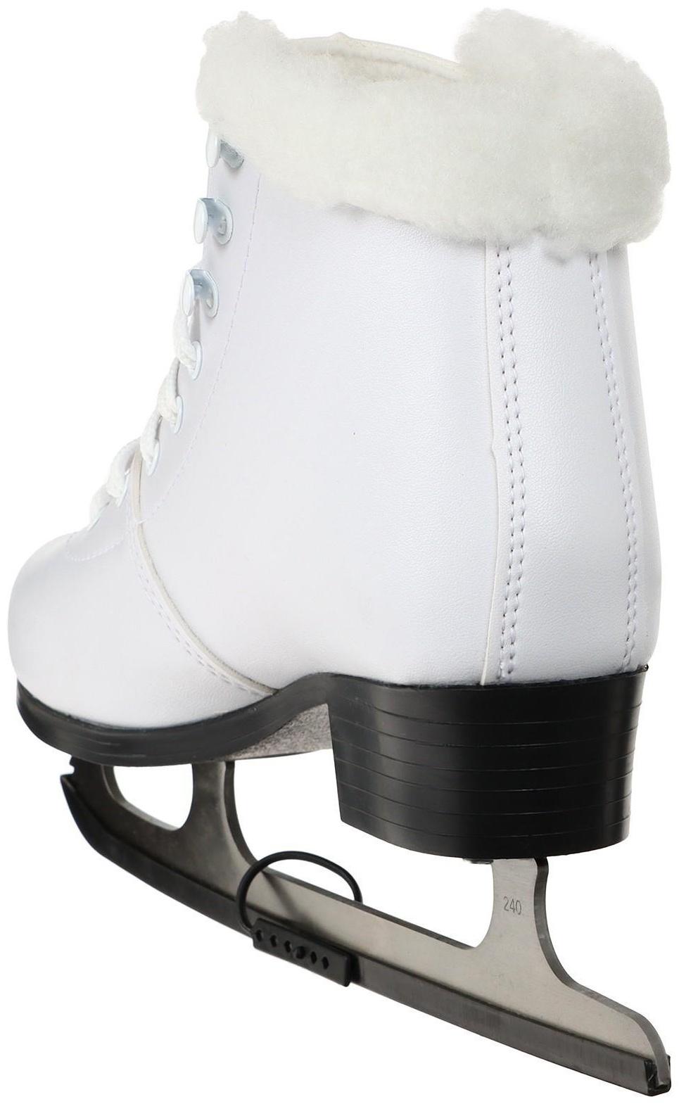 Коньки фигурные Winter Star с мехом, искусственная кожа, размер 31