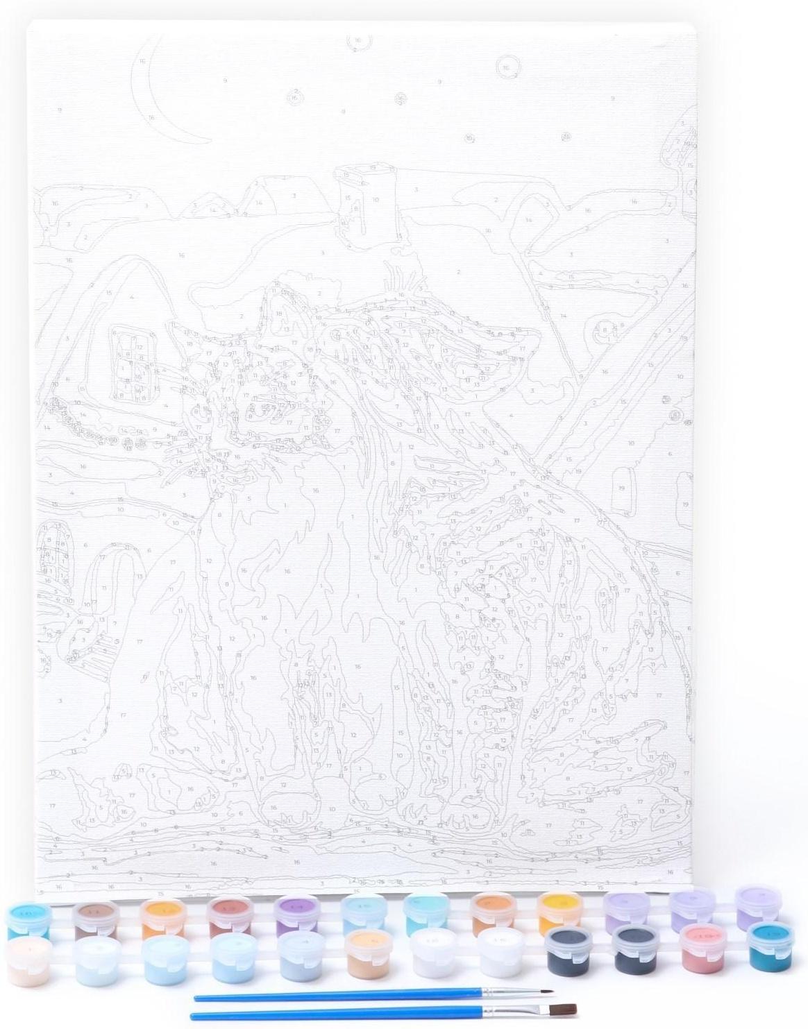 Картина по номерам на холсте с подрамником «Коты» 30х40 см