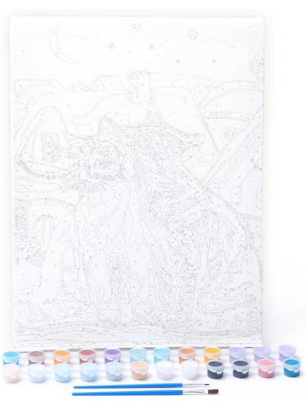 Картина по номерам на холсте с подрамником «Коты» 30х40 см