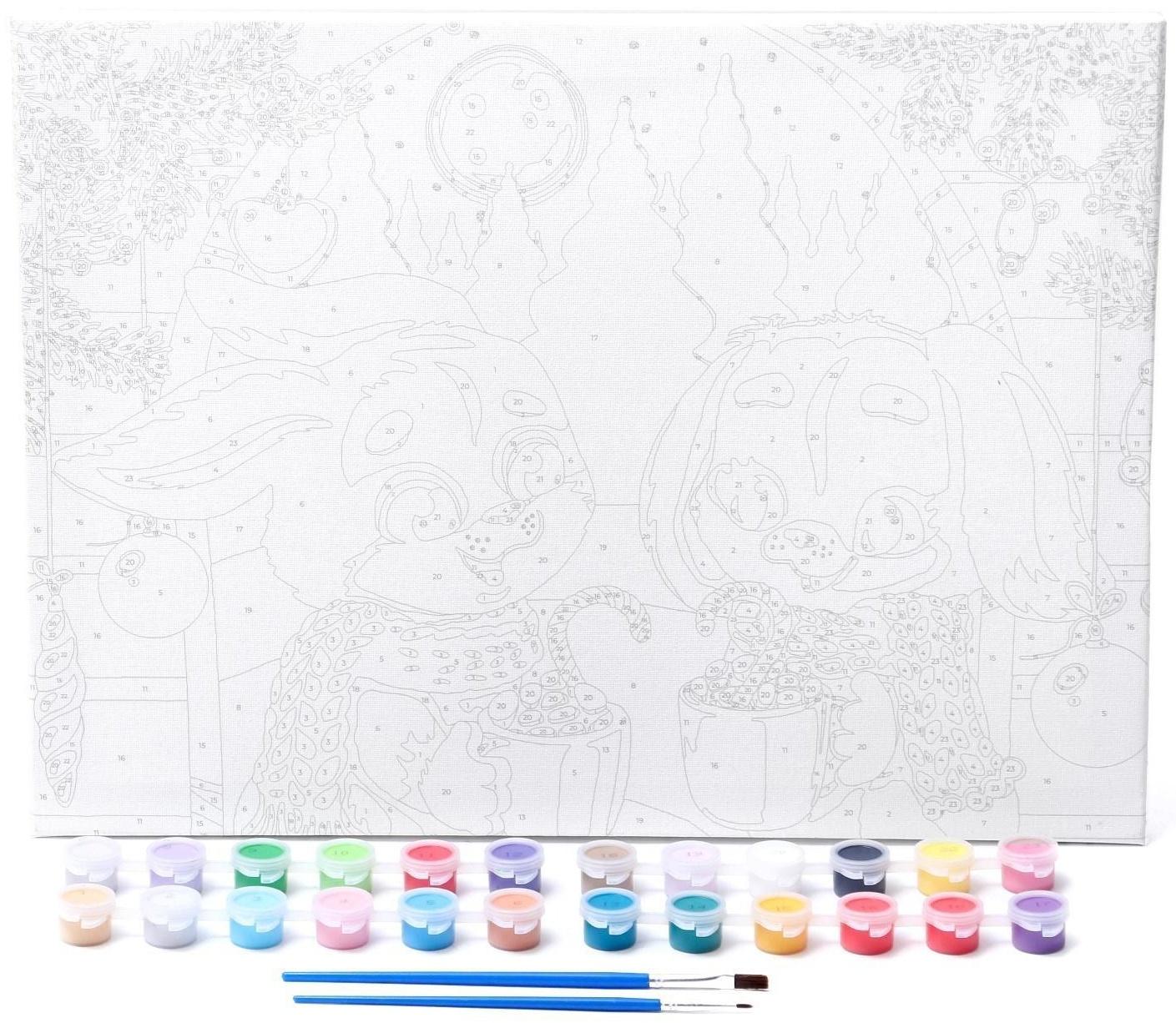 Картина по номерам на холсте с подрамником «Тепло Нового года» 30х40 см