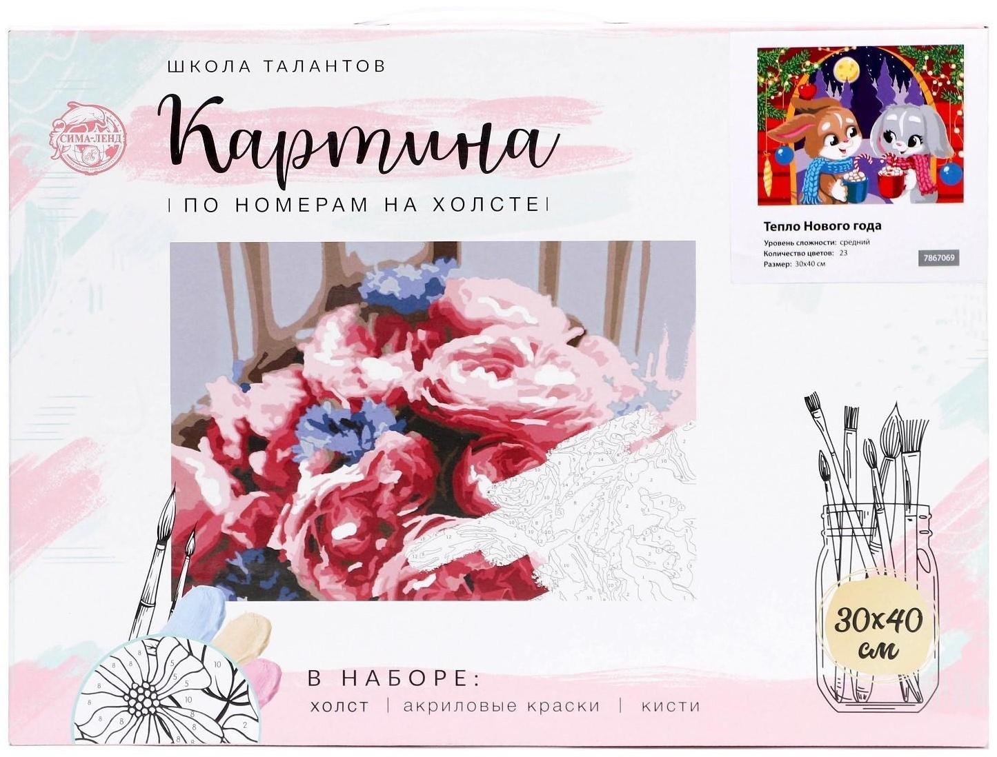 Картина по номерам на холсте с подрамником «Тепло Нового года» 30х40 см