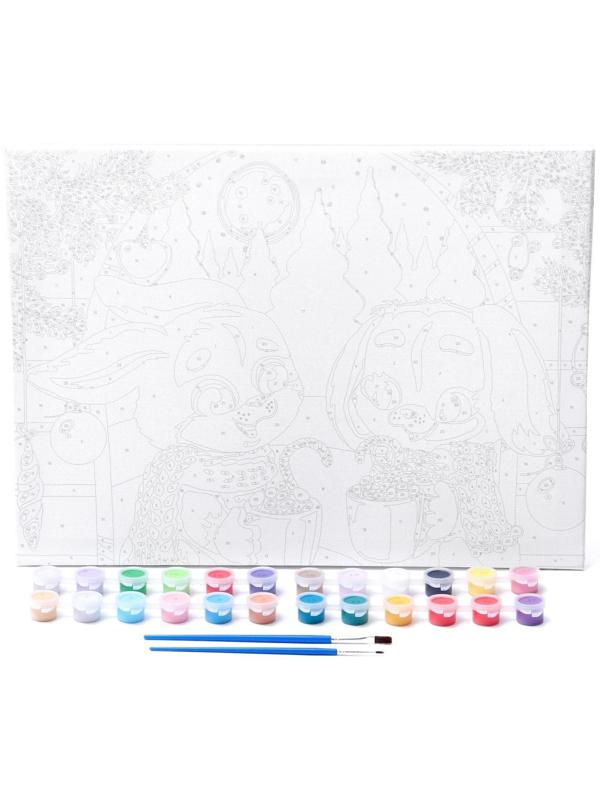 Картина по номерам на холсте с подрамником «Тепло Нового года» 30х40 см