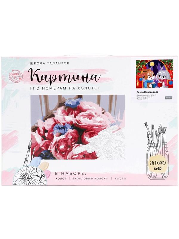 Картина по номерам на холсте с подрамником «Тепло Нового года» 30х40 см