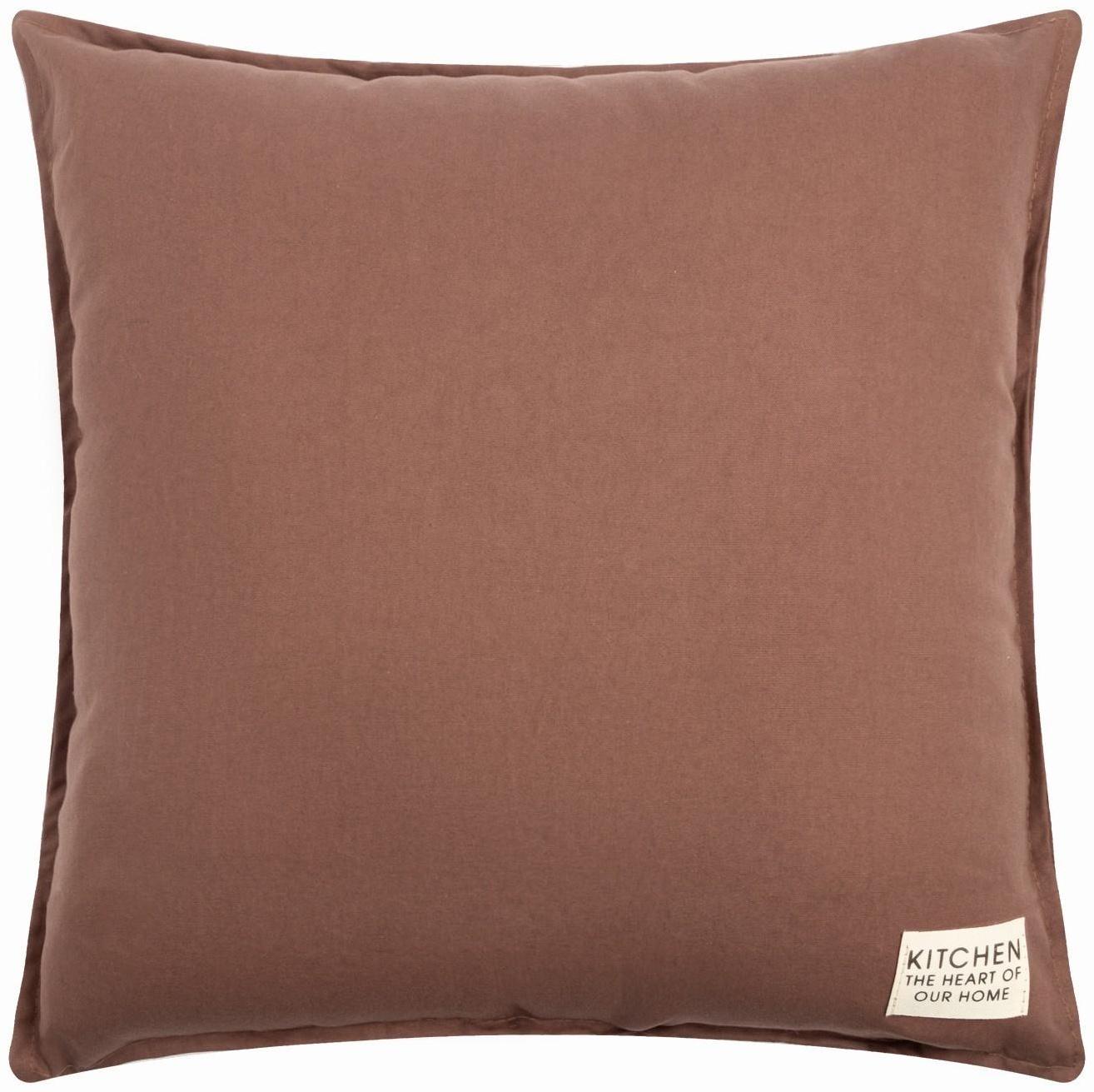 Подушка Этель, 45х45+1 см, коричневый, 100% хлопок