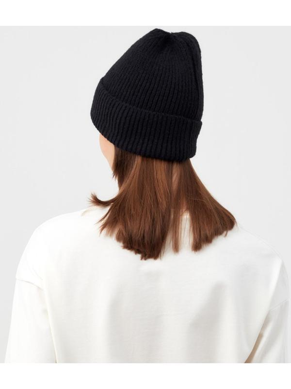 Шапка женская MINAKU с отворотом, размер 54-56, цвет чёрный
