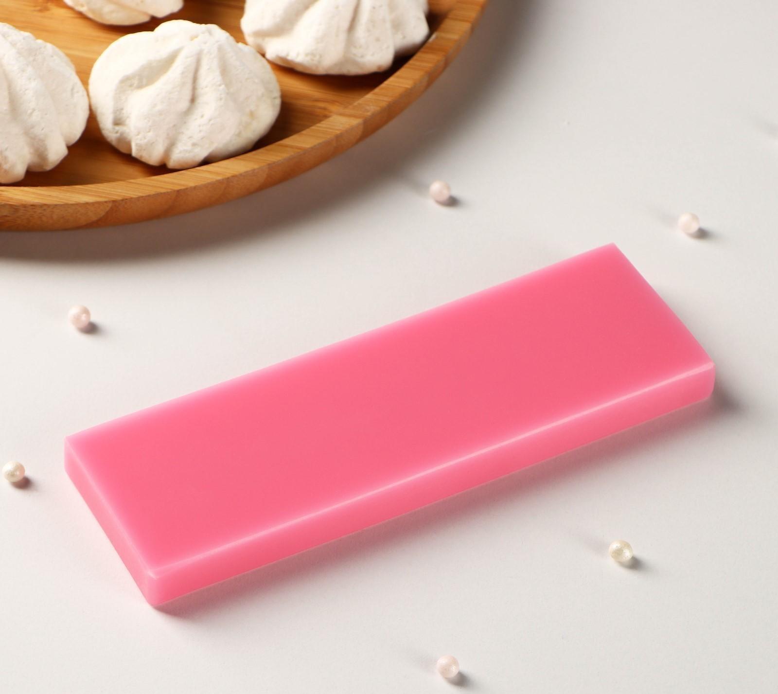 Силиконовый молд Доляна «Клавиатура», 14,5×4,5×1 см, цвет розовый