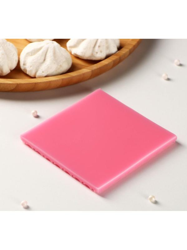 Молд «Текстура», 9,3×9,3×0,6 см, цвет розовый