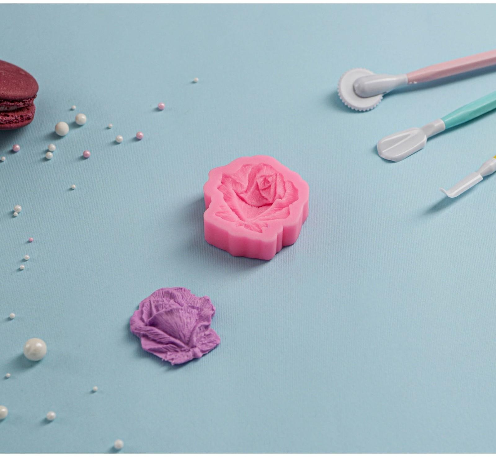 Силиконовый молд Доляна «Дикая роза», 5,5×5×1,5 см, цвет розовый