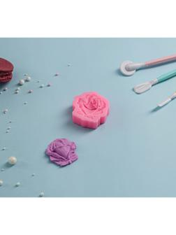 Силиконовый молд Доляна «Дикая роза», 5,5×5×1,5 см, цвет розовый