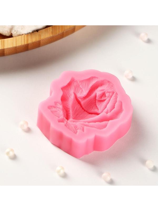 Силиконовый молд Доляна «Дикая роза», 5,5×5×1,5 см, цвет розовый
