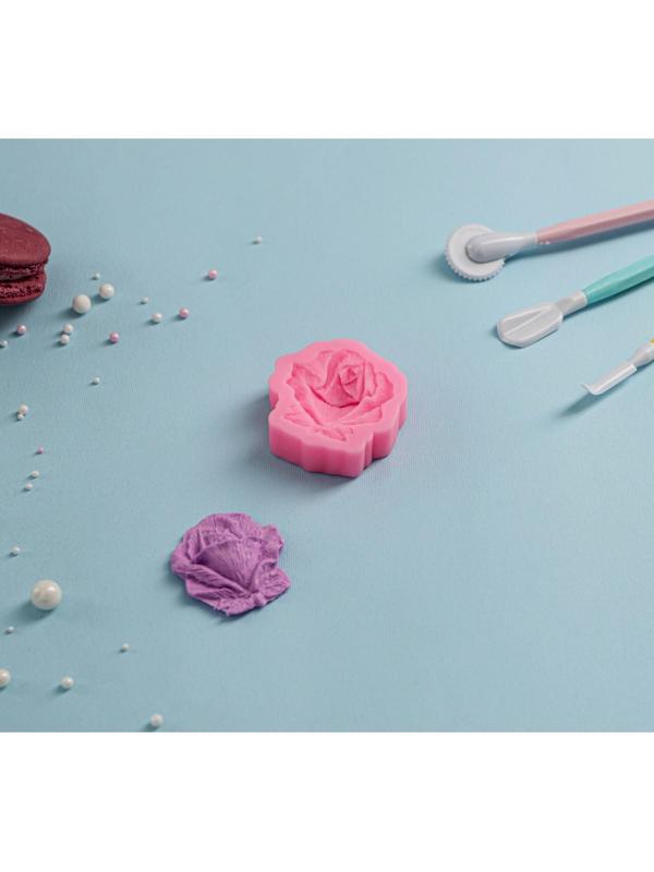 Силиконовый молд Доляна «Дикая роза», 5,5×5×1,5 см, цвет розовый