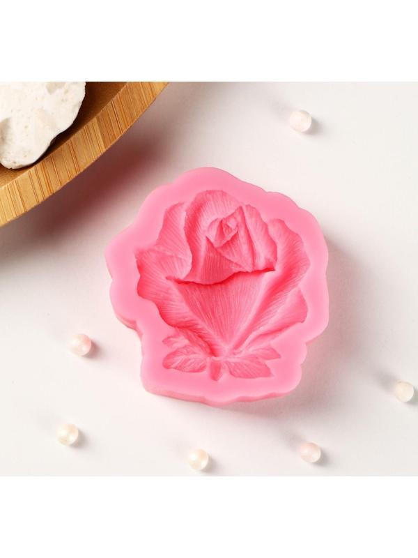 Силиконовый молд Доляна «Дикая роза», 5,5×5×1,5 см, цвет розовый