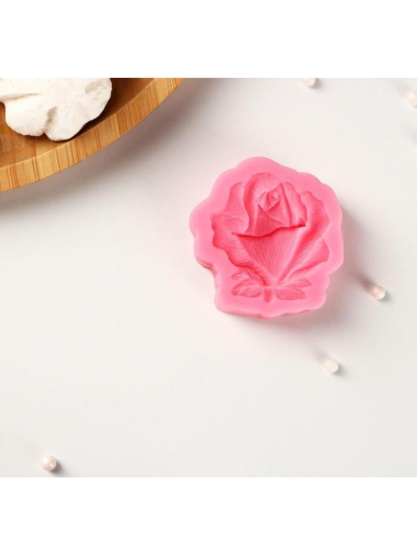 Силиконовый молд Доляна «Дикая роза», 5,5×5×1,5 см, цвет розовый