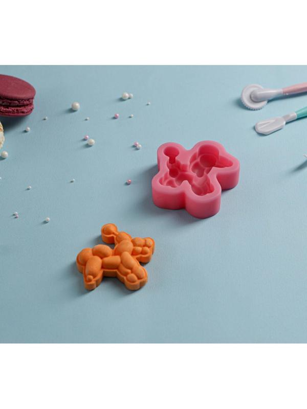 Силиконовый молд «Надувной пудель», 7×6,8×2 см, цвет розовый