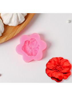 Силиконовый молд Доляна «Фиалка», d=6 см, цвет розовый