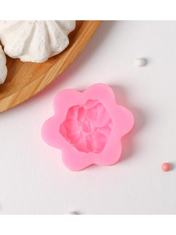 Силиконовый молд Доляна «Фиалка», d=6 см, цвет розовый