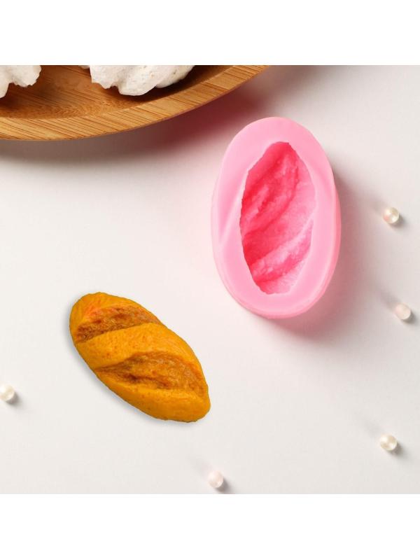 Силиконовый молд «Батон», 6×4×2 см, цвет розовый