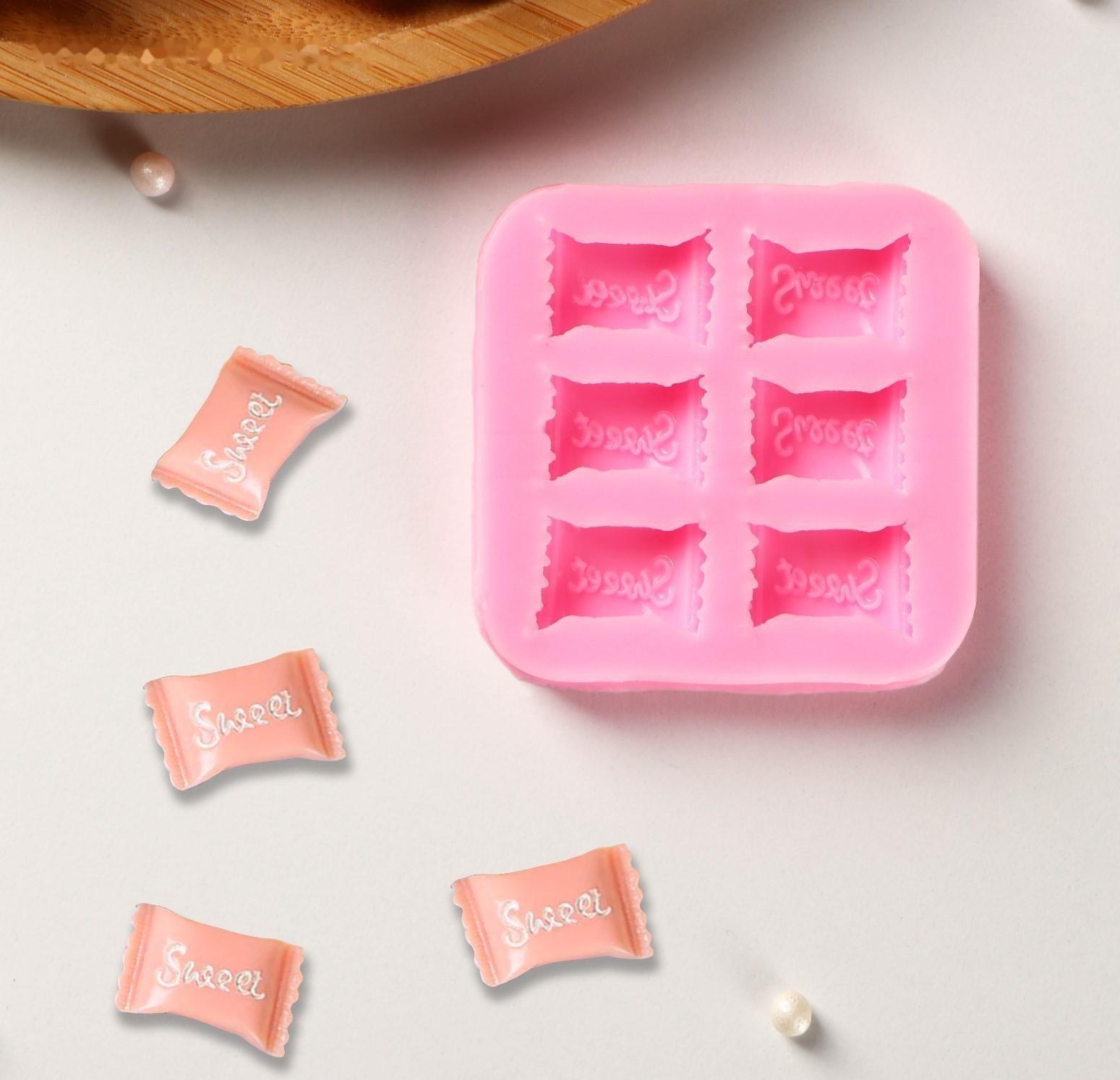 Молд Sweet, 6×6×1 см, цвет розовый