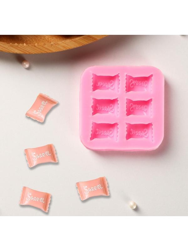 Молд Sweet, 6×6×1 см, цвет розовый