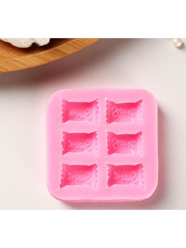 Молд Sweet, 6×6×1 см, цвет розовый