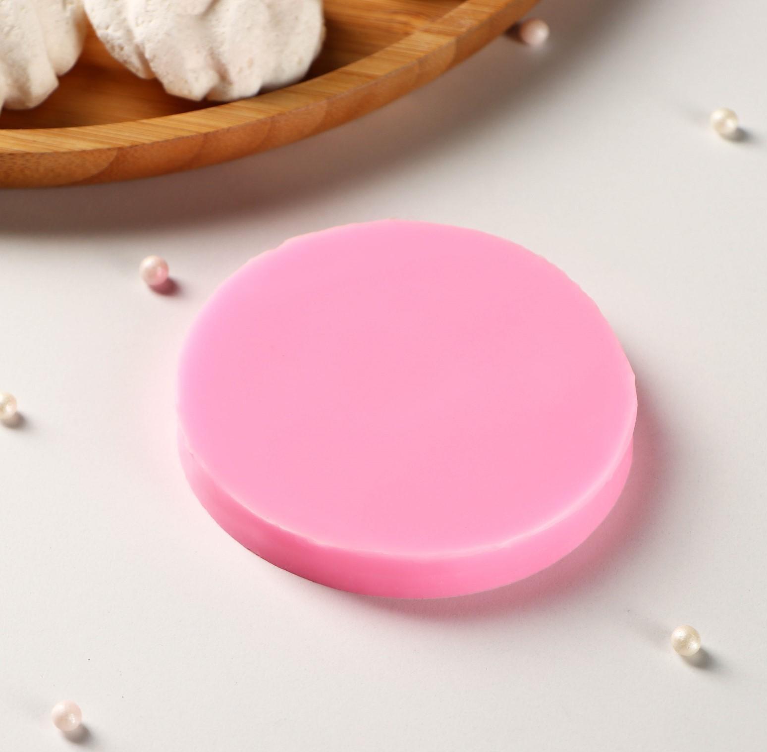 Силиконовый молд «Бисквиты», d=8 см, цвет розовый