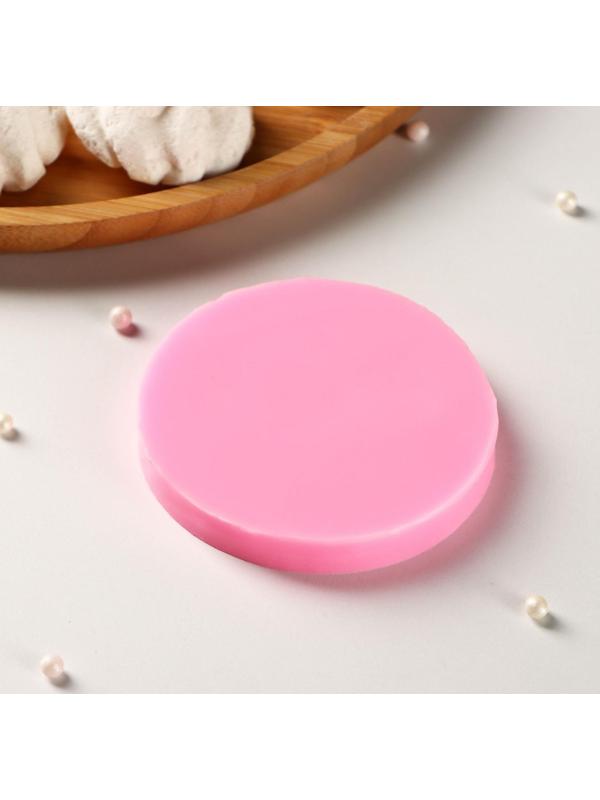 Силиконовый молд «Бисквиты», d=8 см, цвет розовый