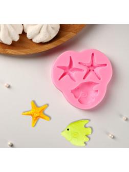 Силиконовый молд «Лагуна», 8×7,5×1 см, цвет розовый