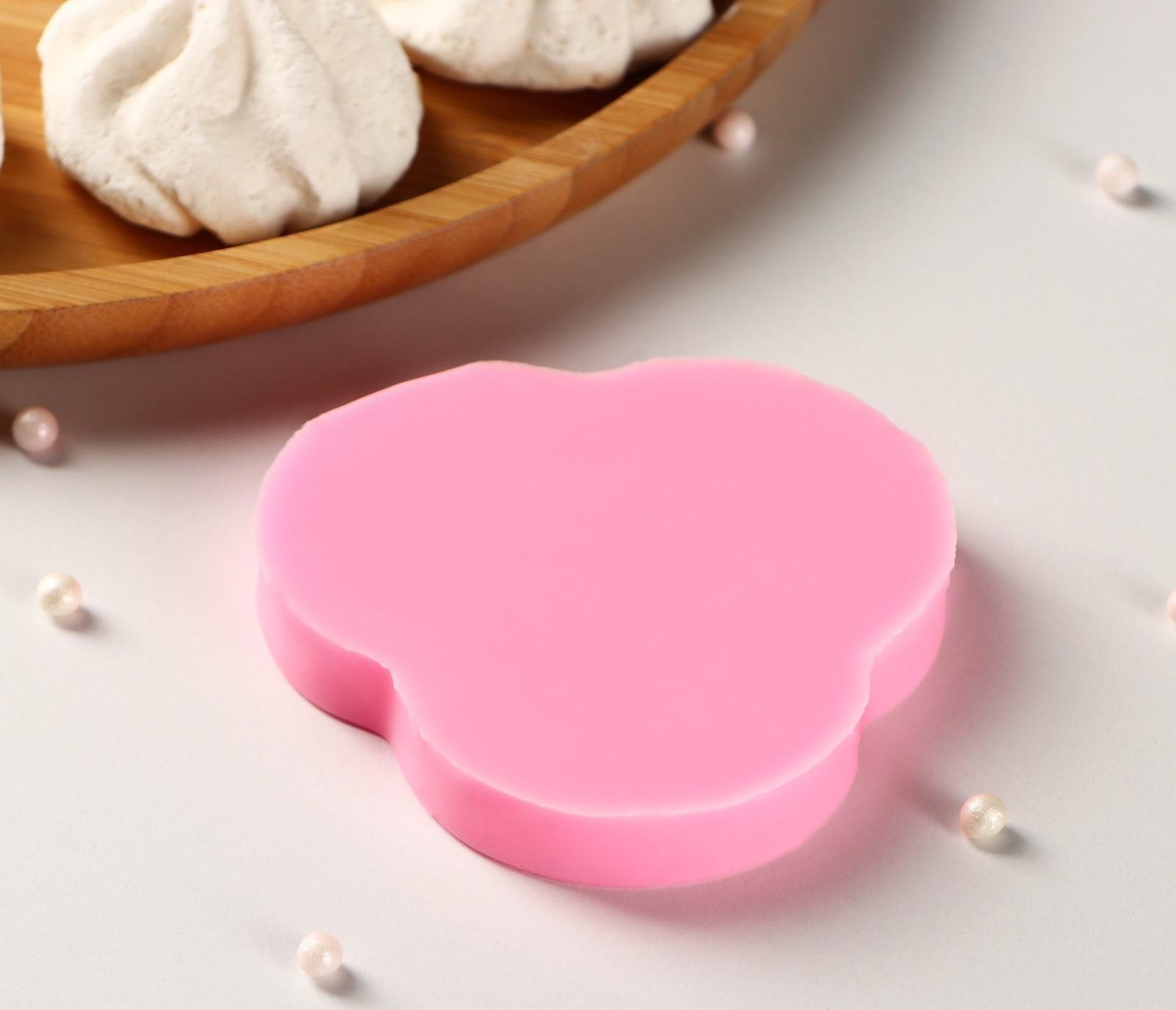 Силиконовый молд «Океан», 8×7,5×1 см, цвет розовый