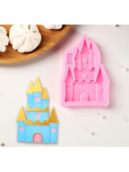 Силиконовый молд Доляна «Сказочный замок», 11×7,5×1,3 см, цвет розовый