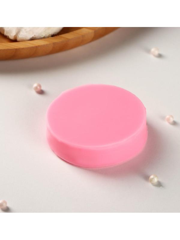 Силиконовый молд Доляна «Пончик с глазурью», d=6 см, цвет розовый