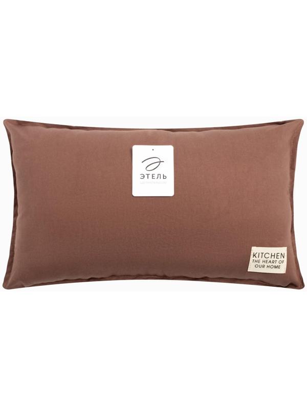 Подушка Этель, 30х50+1 см, коричневый, 100% хлопок