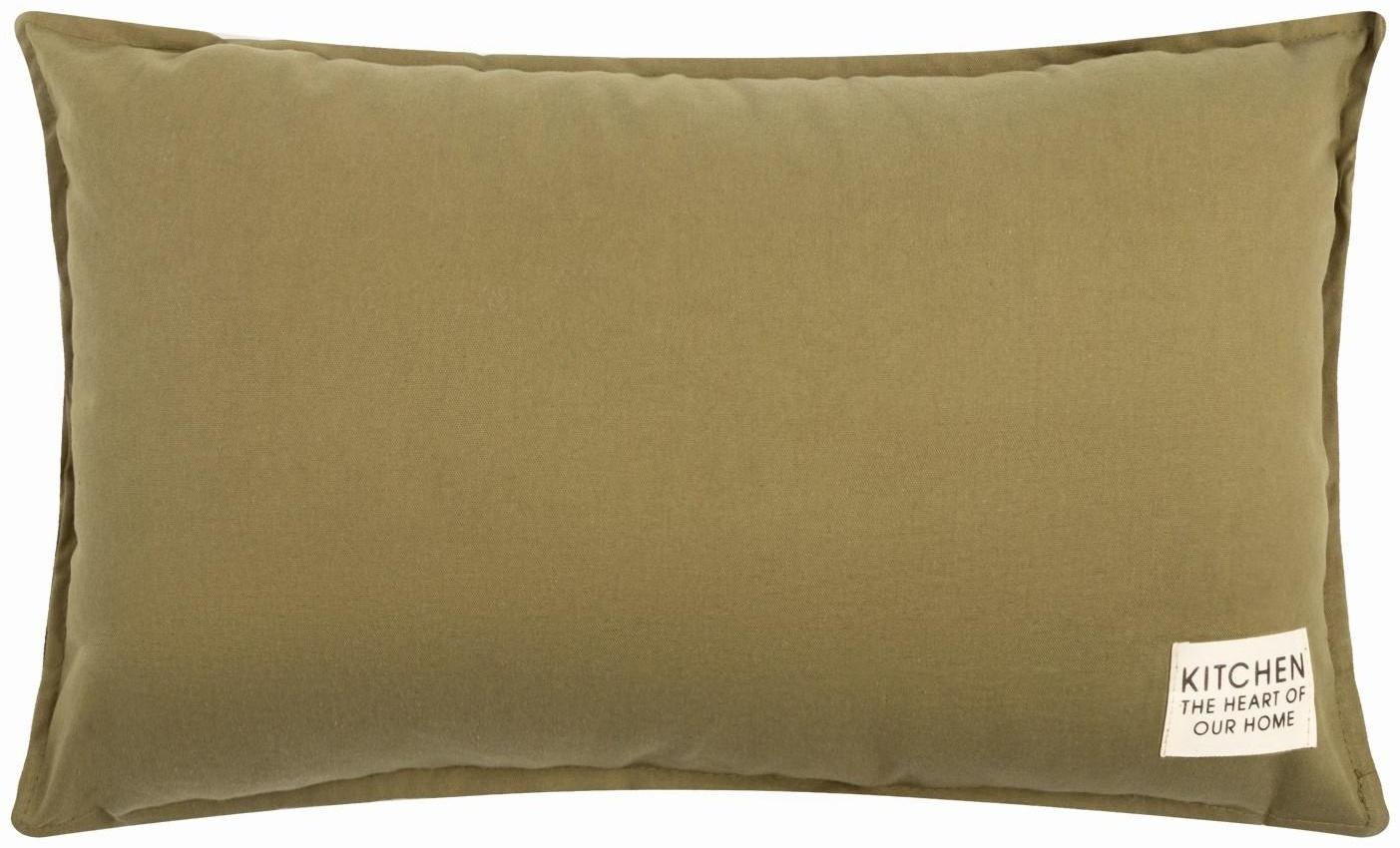 Подушка Этель, 30х50+1 см, зеленый, 100% хлопок