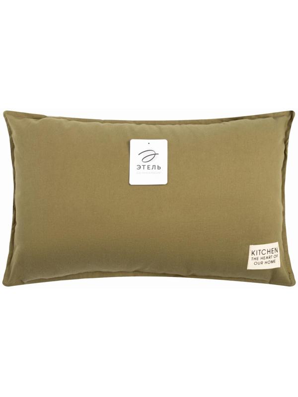 Подушка Этель, 30х50+1 см, зеленый, 100% хлопок