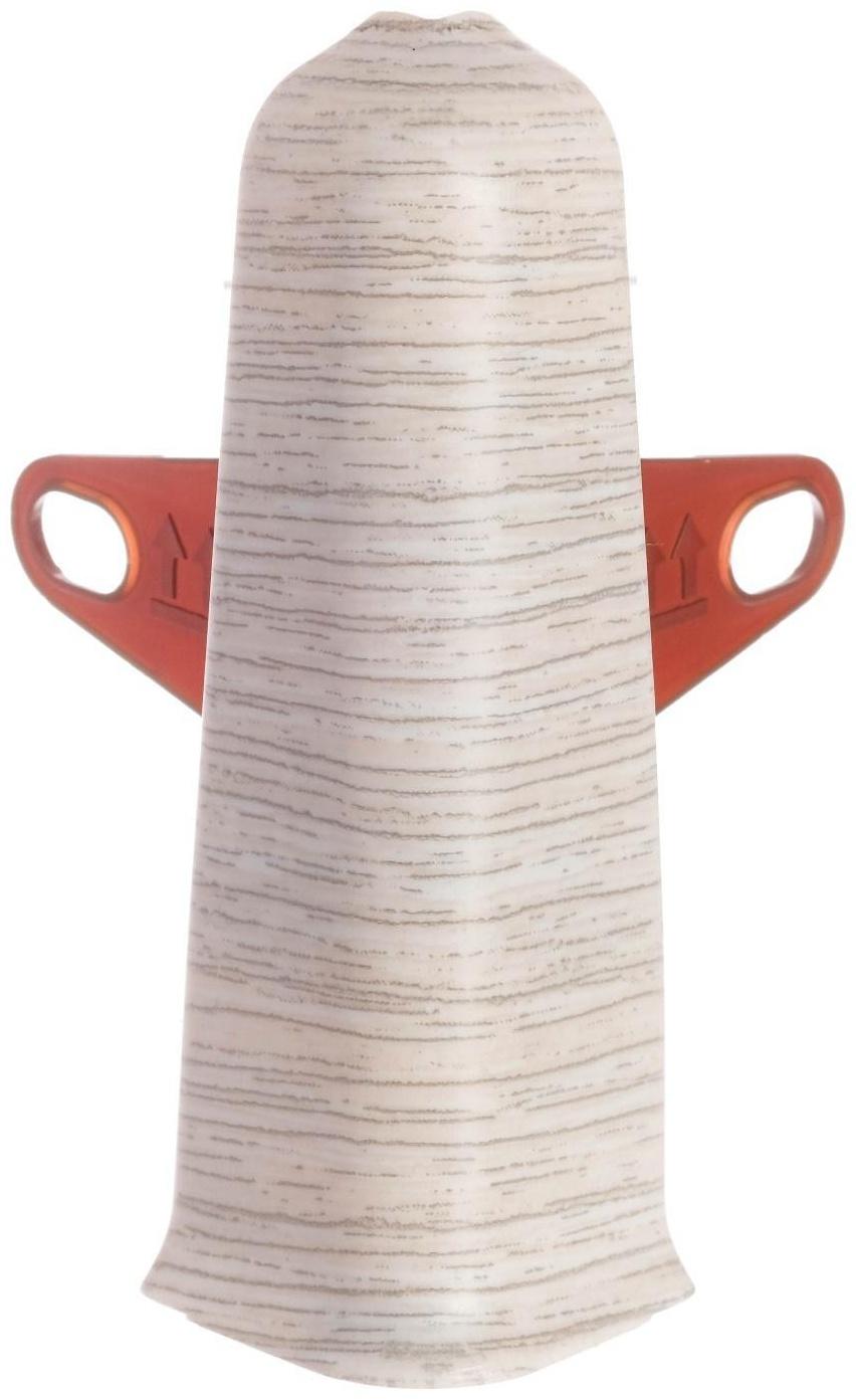 Угол наружный (внешний) с крепежом для плинтуса 85мм 