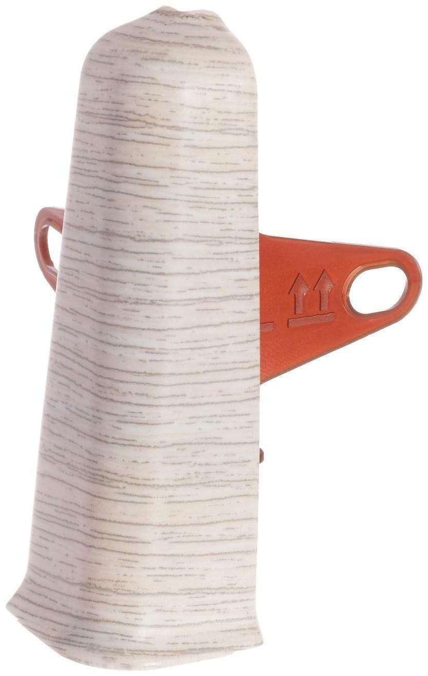 Угол наружный (внешний) с крепежом для плинтуса 85мм 