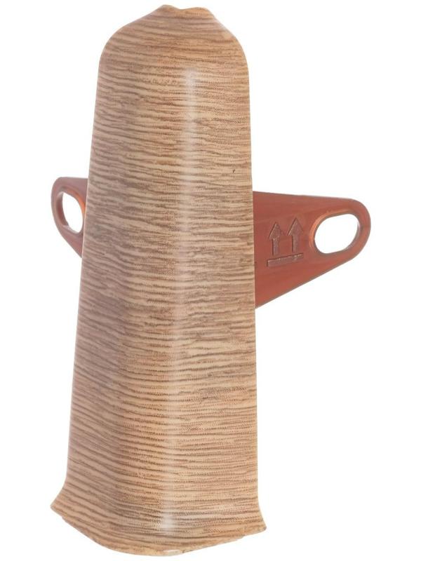 Угол наружный (внешний) с крепежом для плинтуса 85мм 