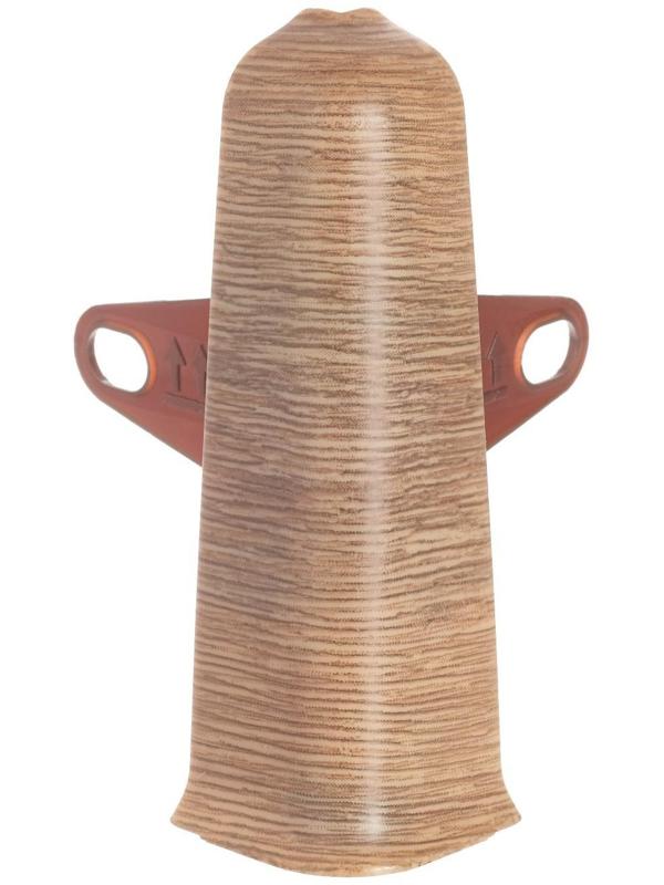 Угол наружный (внешний) с крепежом для плинтуса 85мм 