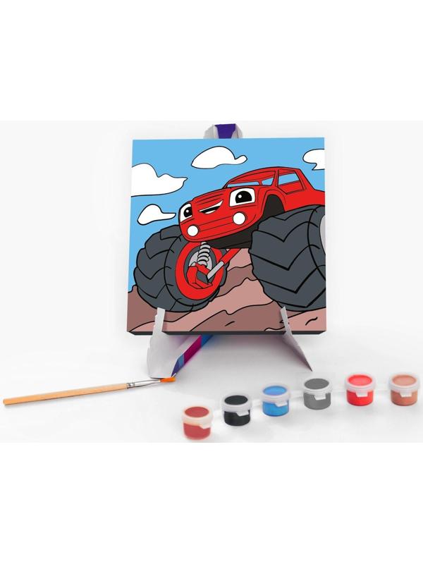 Картина по номерам на подставке «Крутая тачка» 15х15 см