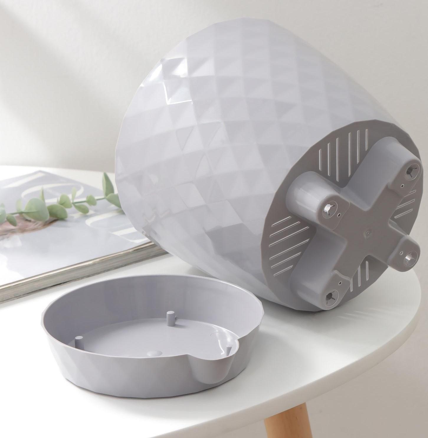 Горшок для цветов с прикорневым поливом «Румба», 3 л, цвет серый