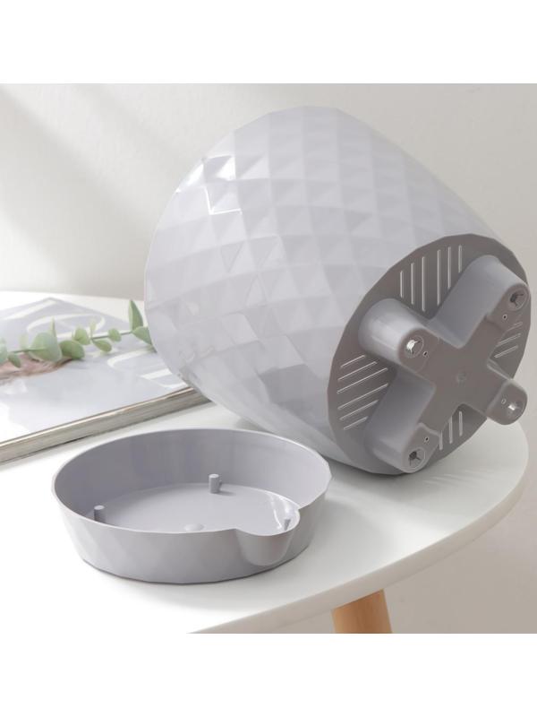 Горшок для цветов с прикорневым поливом «Румба», 3 л, цвет серый