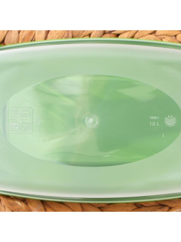 Набор контейнеров пищевых RICCO, 3 шт: 1 л, 18,5×12×7 см, прямоугольные, цвет зелёный