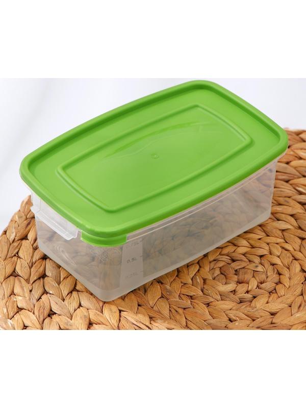 Набор контейнеров пищевых RICCO, 3 шт: 1 л, 18,5×12×7 см, прямоугольные, цвет зелёный