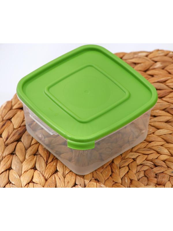 Набор контейнеров пищевых RICCO, 5 шт, 460 мл, 11×11×11 см, квадратные, цвет зелёный