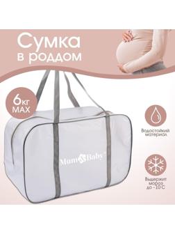 Сумка для роддома 30х50х25 ПВХ «Речной песок». цвет серый