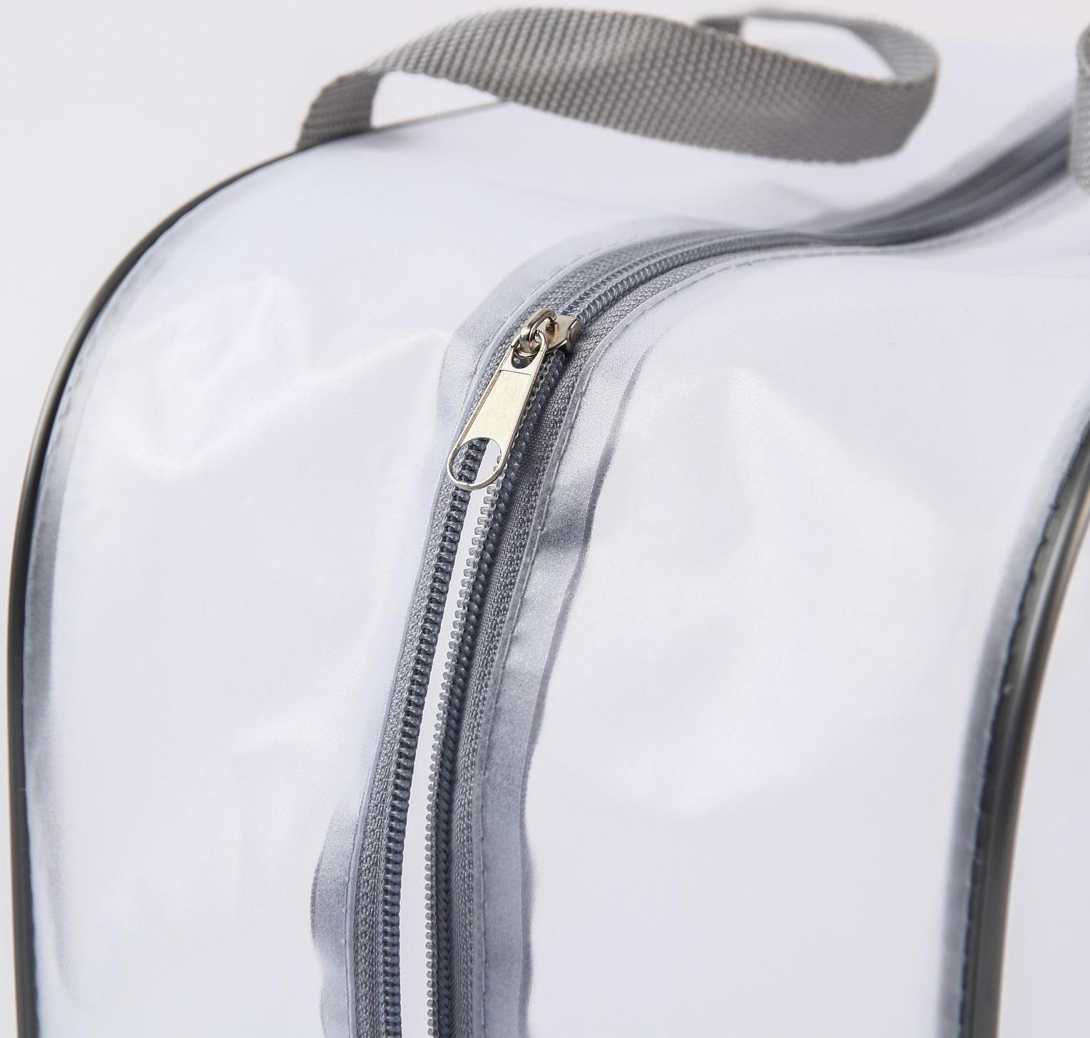 Косметичка для роддома 23х32х17 ПВХ «Речной песок». цвет серый