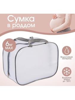 Косметичка для роддома 23х32х17 ПВХ «Речной песок». цвет серый